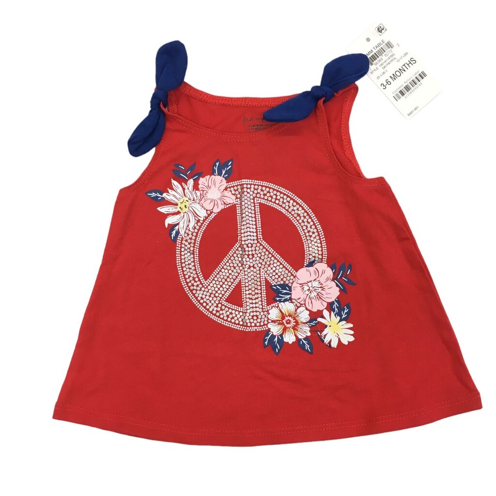 Shirt: Tank NWT Peace Flowers