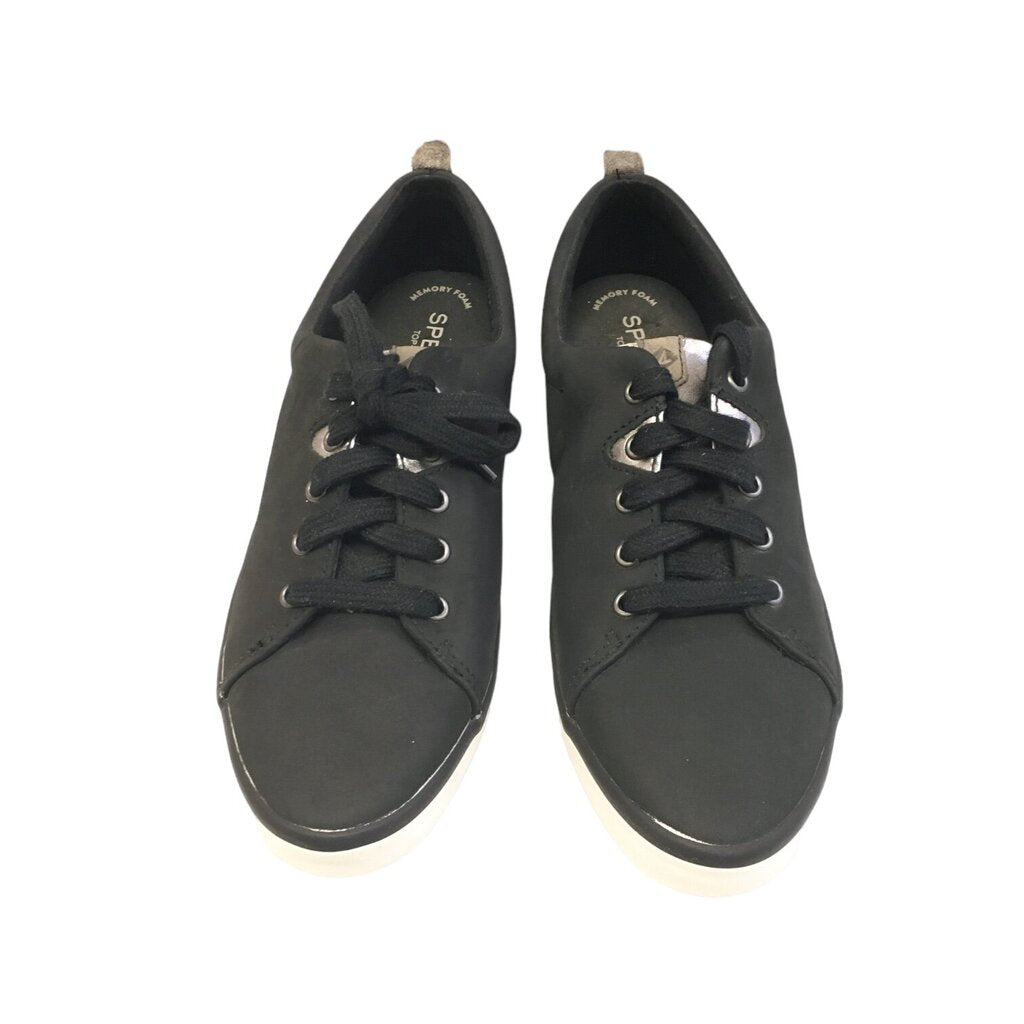 Shoes: light suede with metallic accents