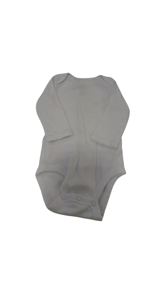 Long Sleeve Onesie: White