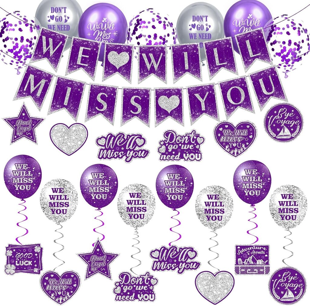 Purple Farewell Decorations