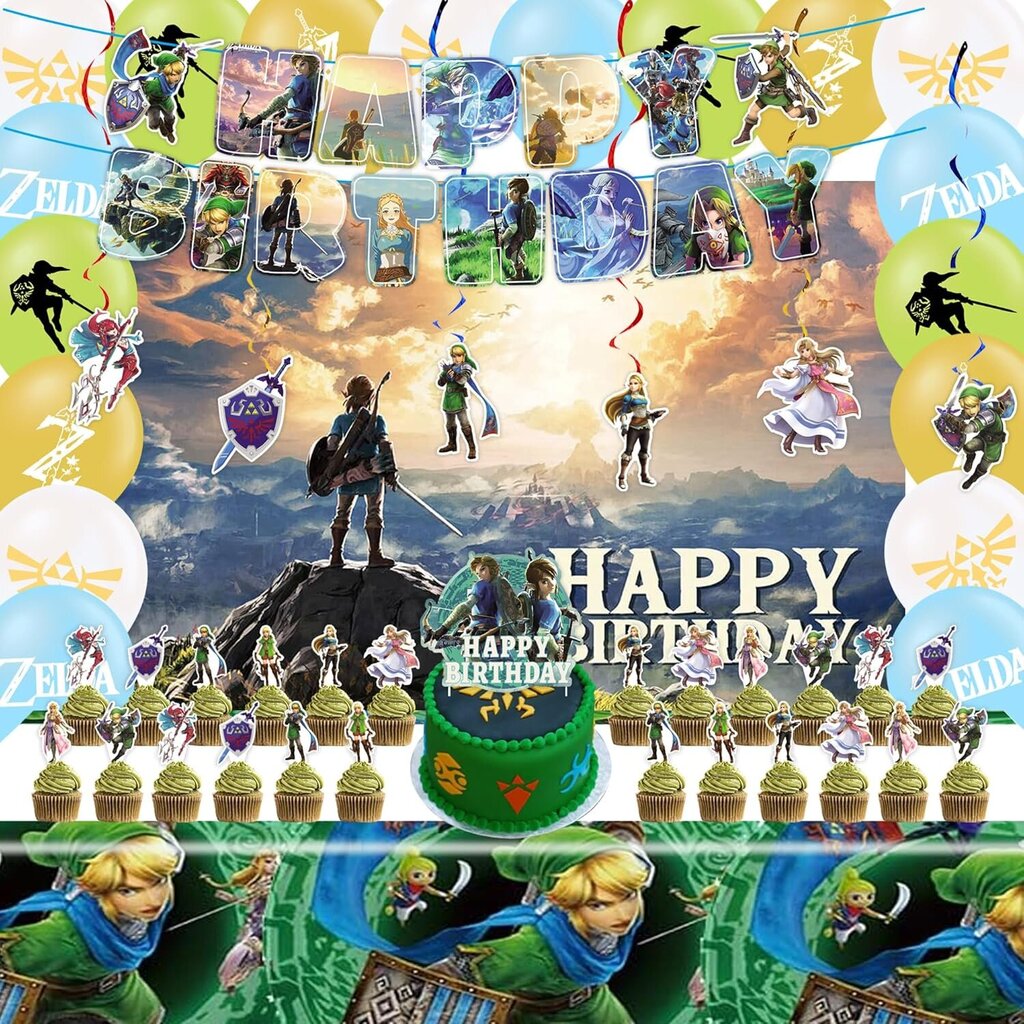 Legend of Zelda Birthday Decorations Party Kit