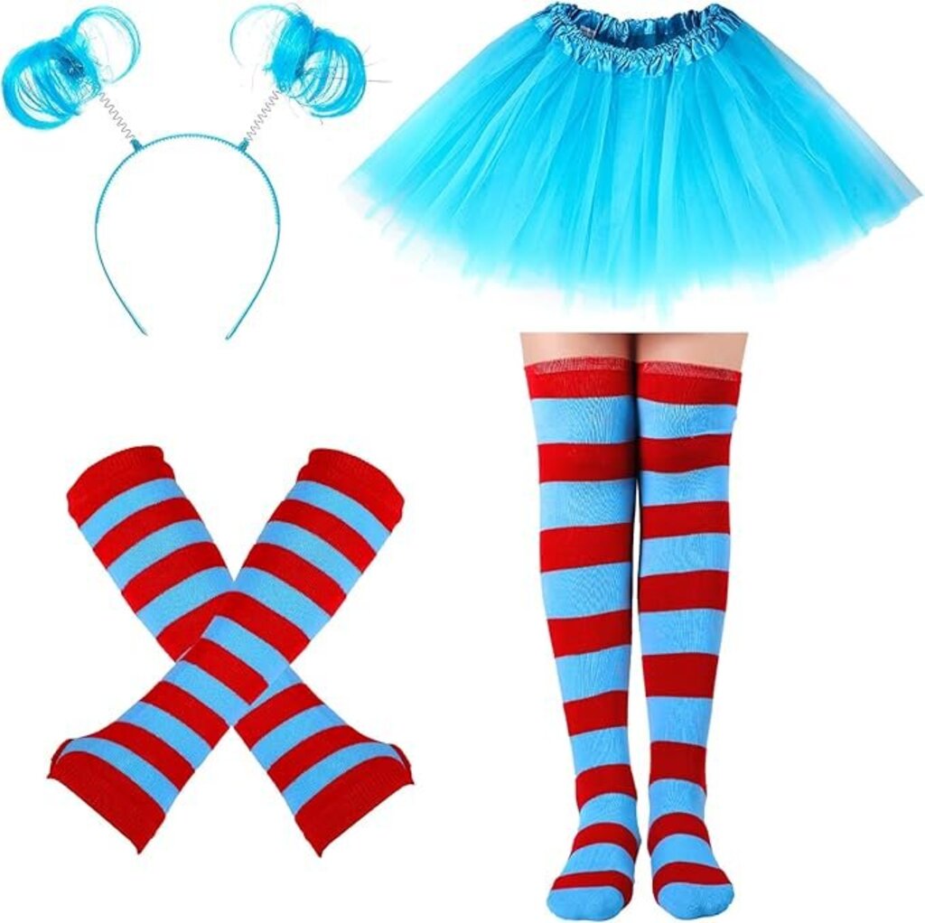 4 piece costume with headband wig