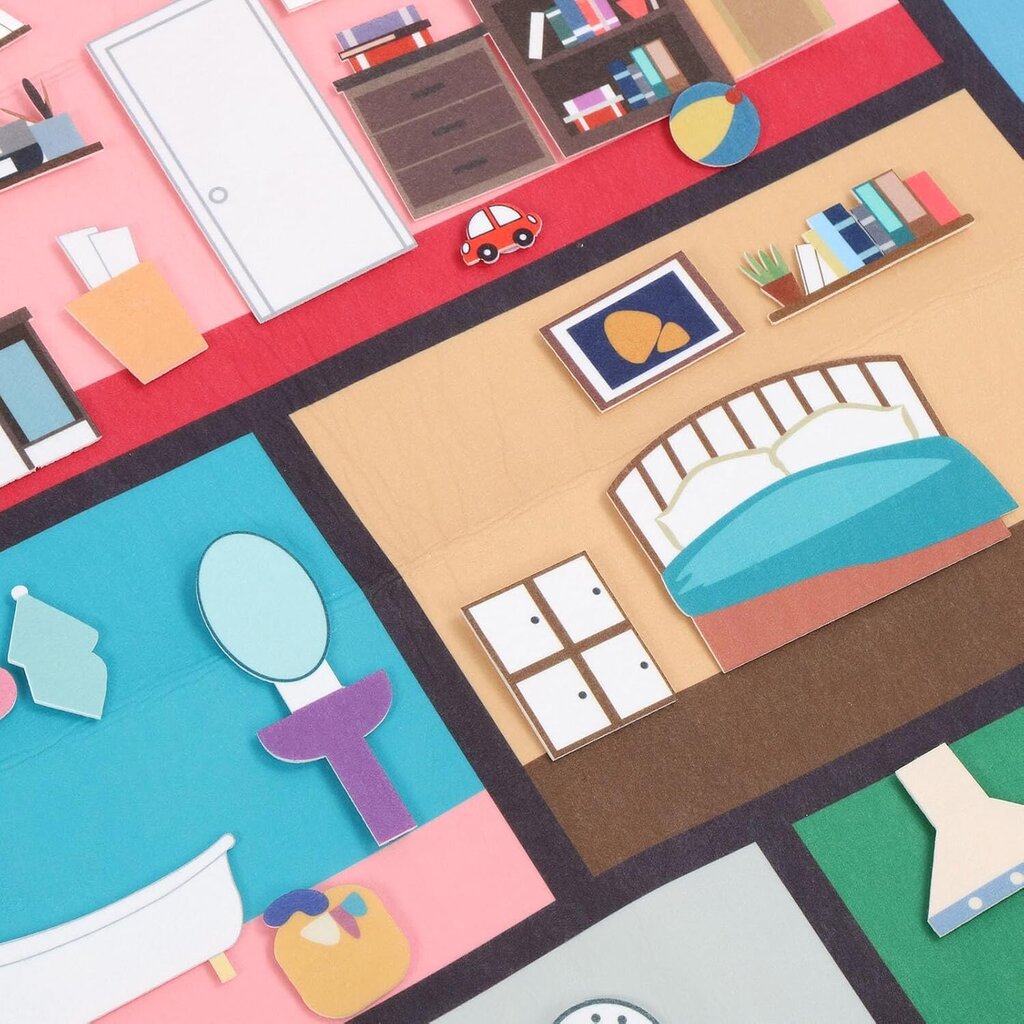 Felt House Poster with Velcro Attachments