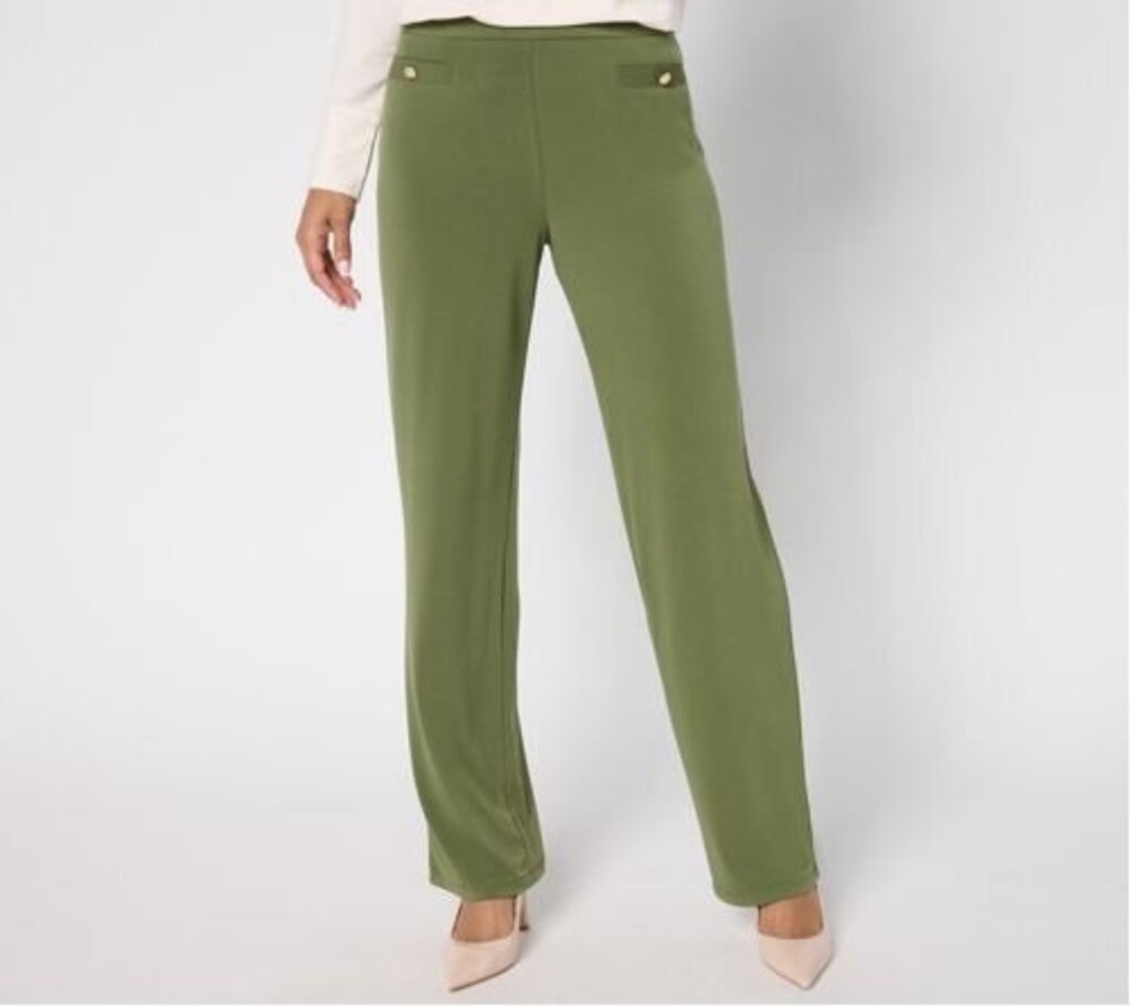 Pants: Petite Liquid Knit Straight