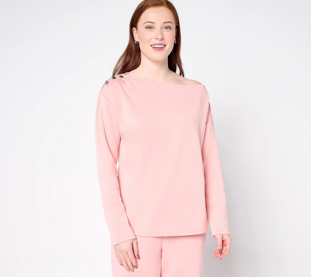 Long Sleeve Shirt: Asymmetric Boatneck NWOT