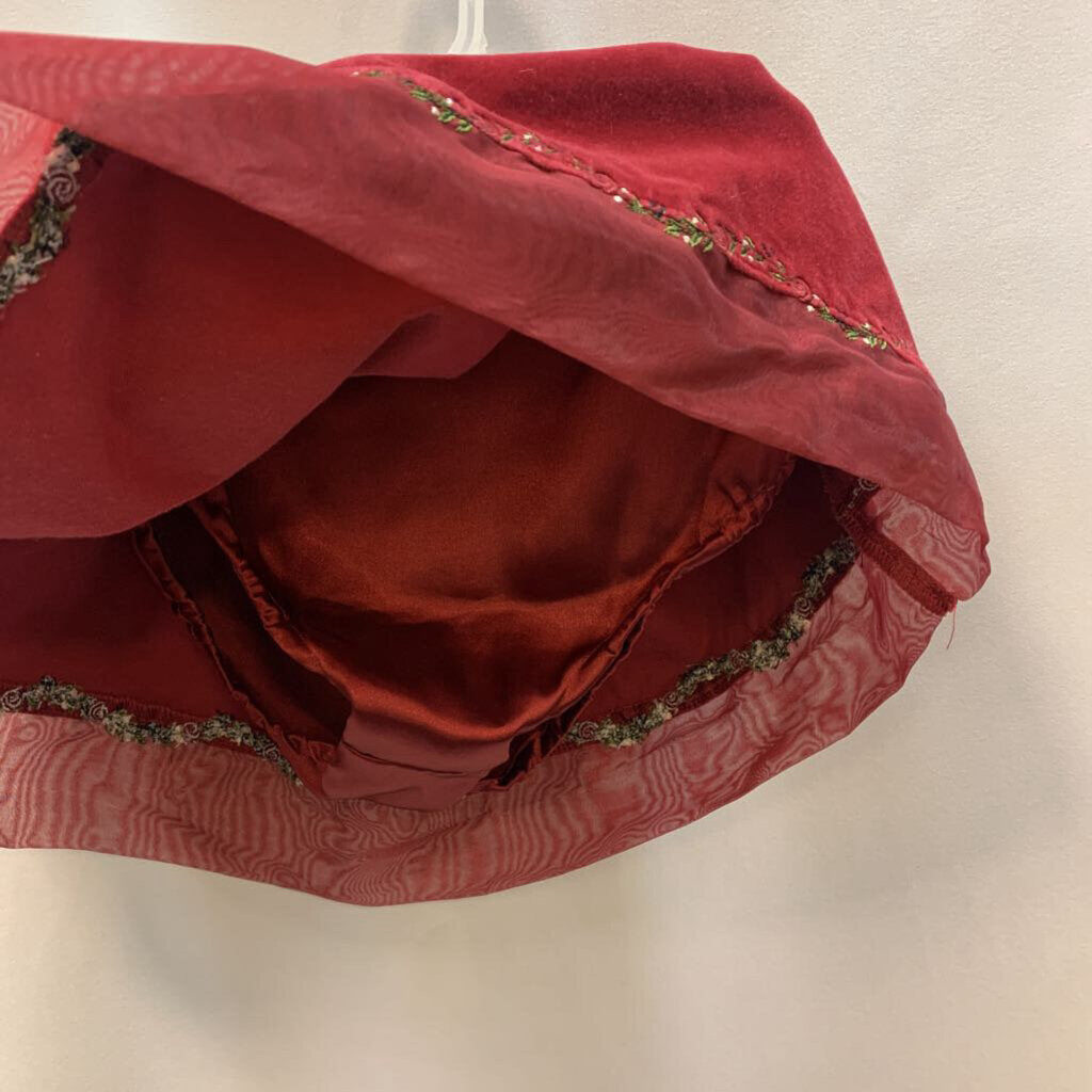 Skirt: Velvet Embroidered Trim