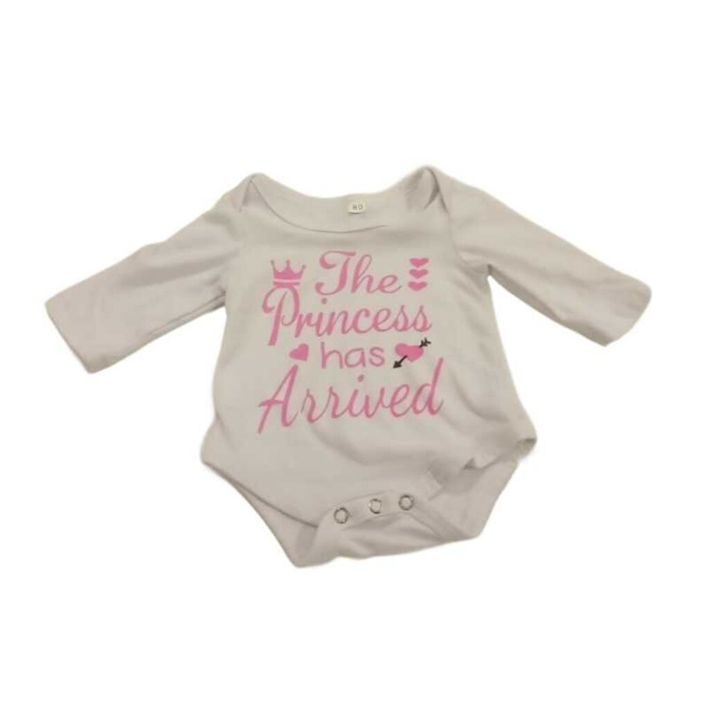 the princess has arrived long sleeve onesie