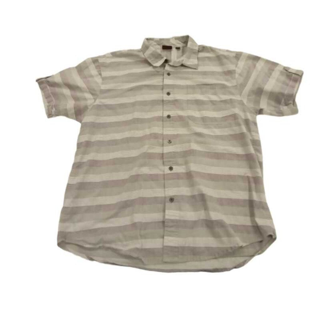 Shirt: Button-UpWhite/Purple Stripes