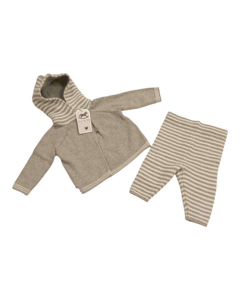 2pck knit hooded sweater & pants