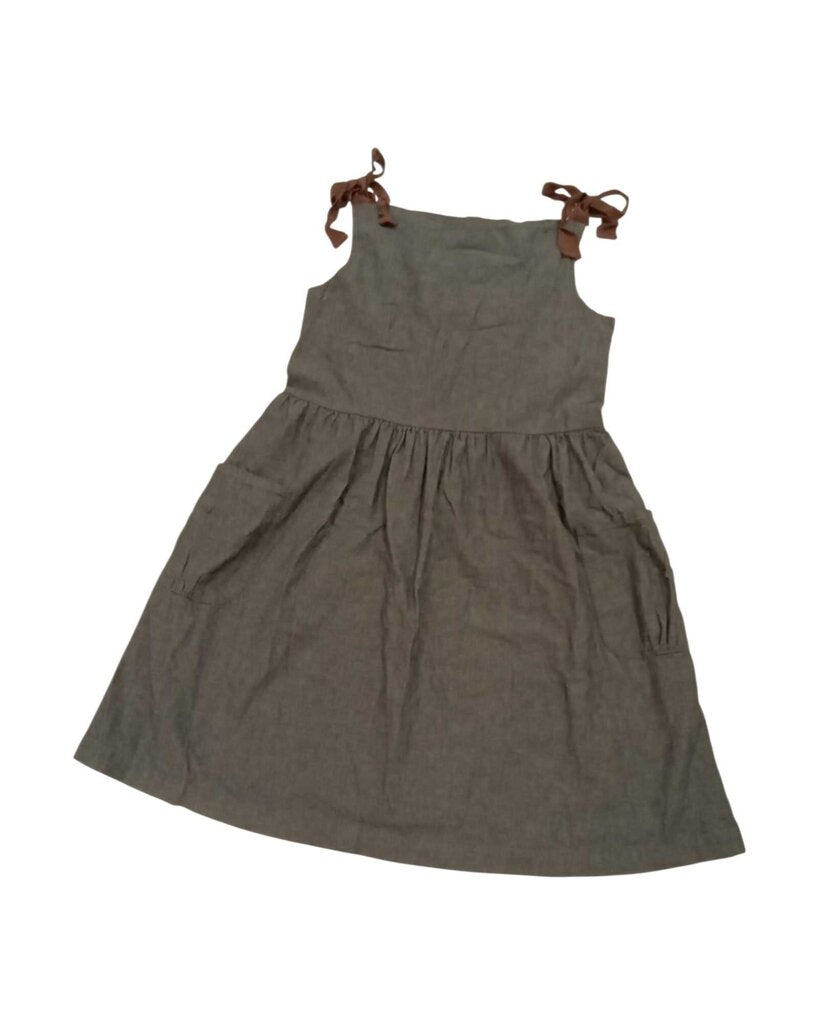 Dress: Demin look, tie straps