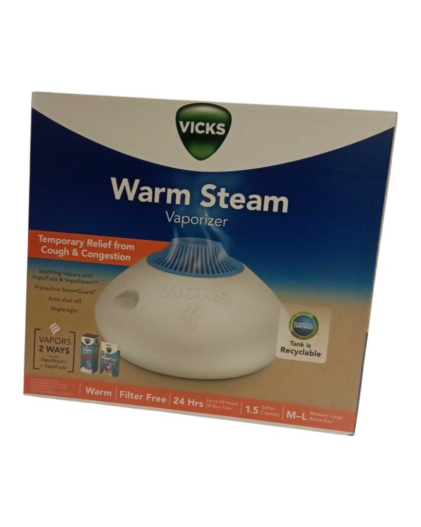 Warm Steam Vaporizer with Night Light