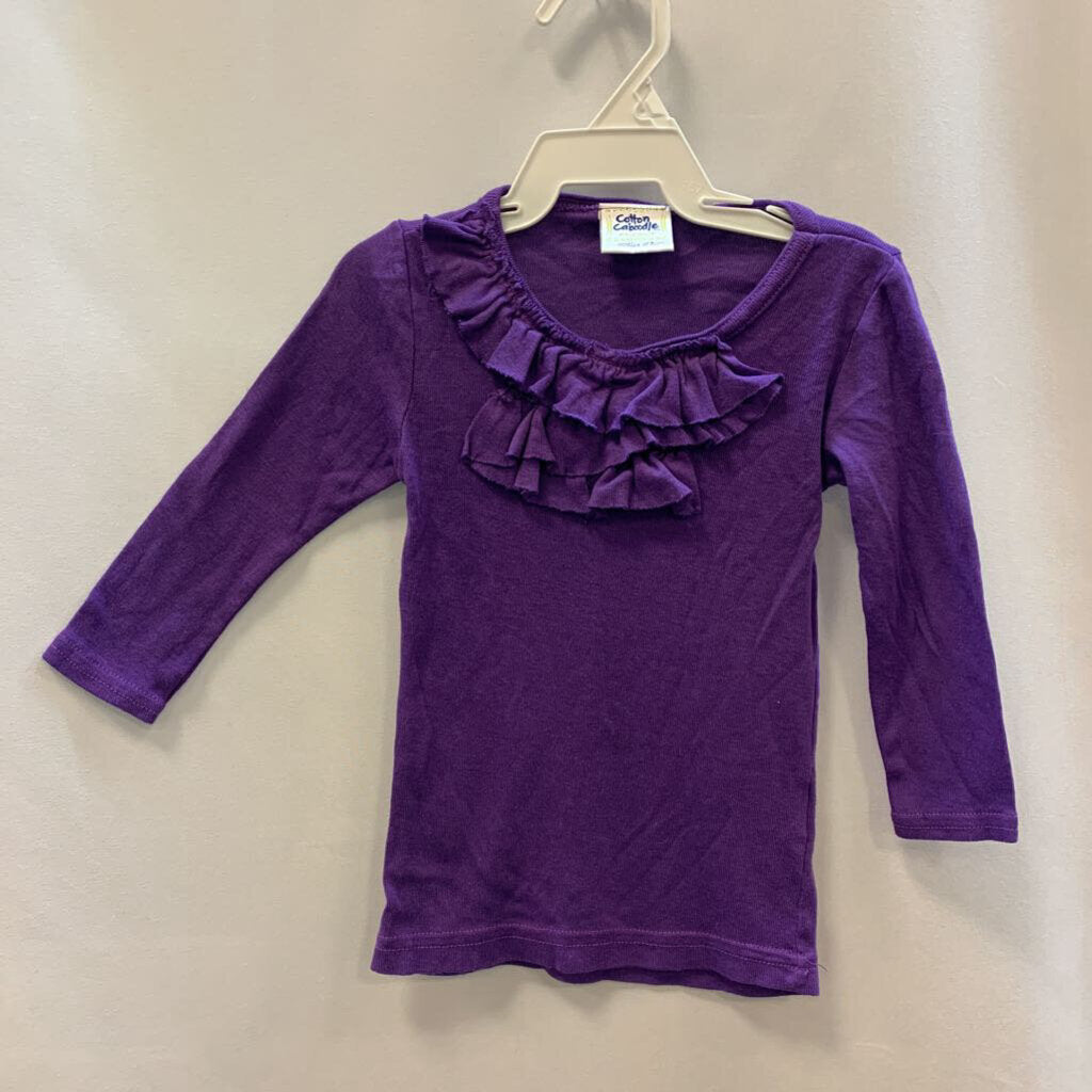 shirt: long sleeve ruffle collar