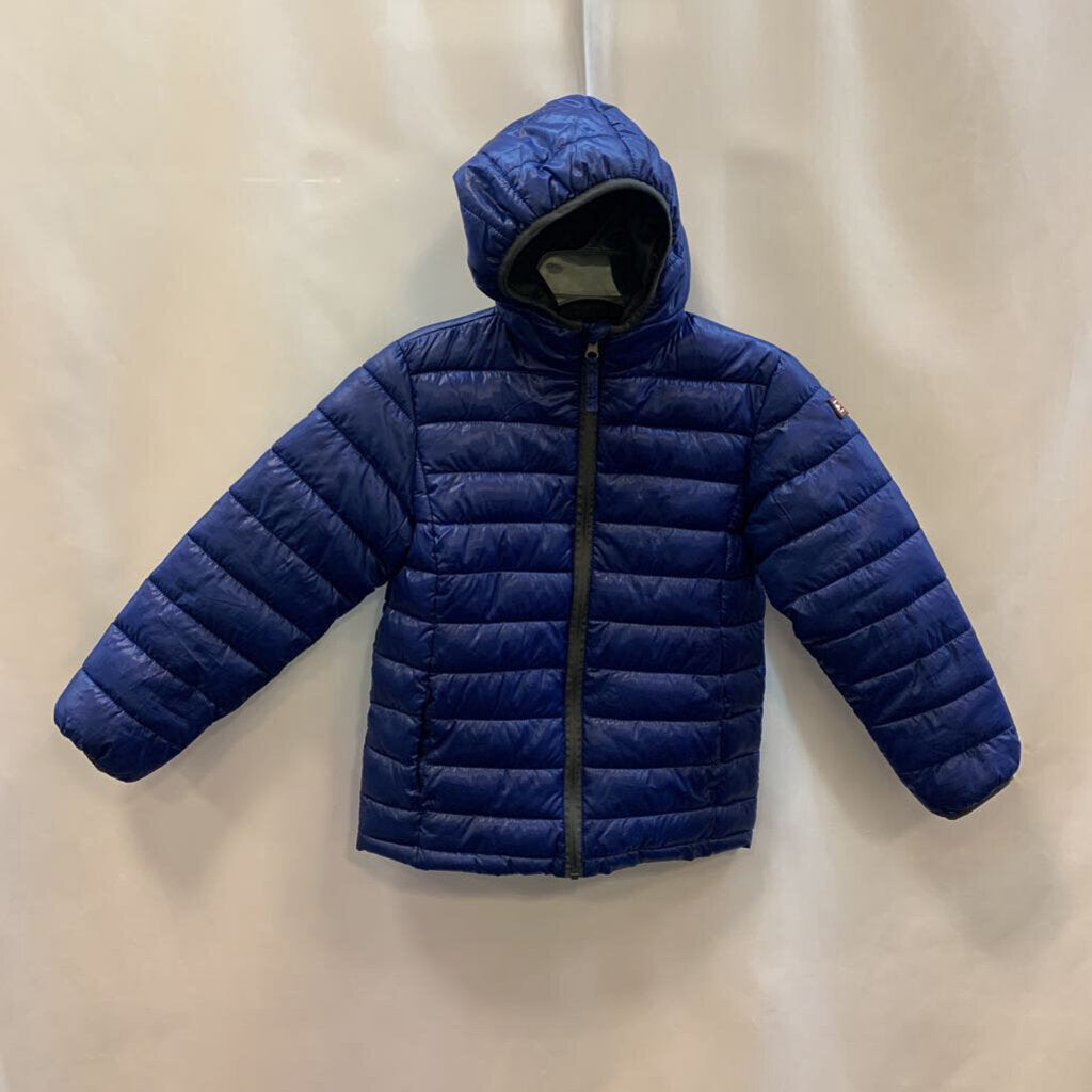 Jacket Zip Puffer Ribbed Hooded