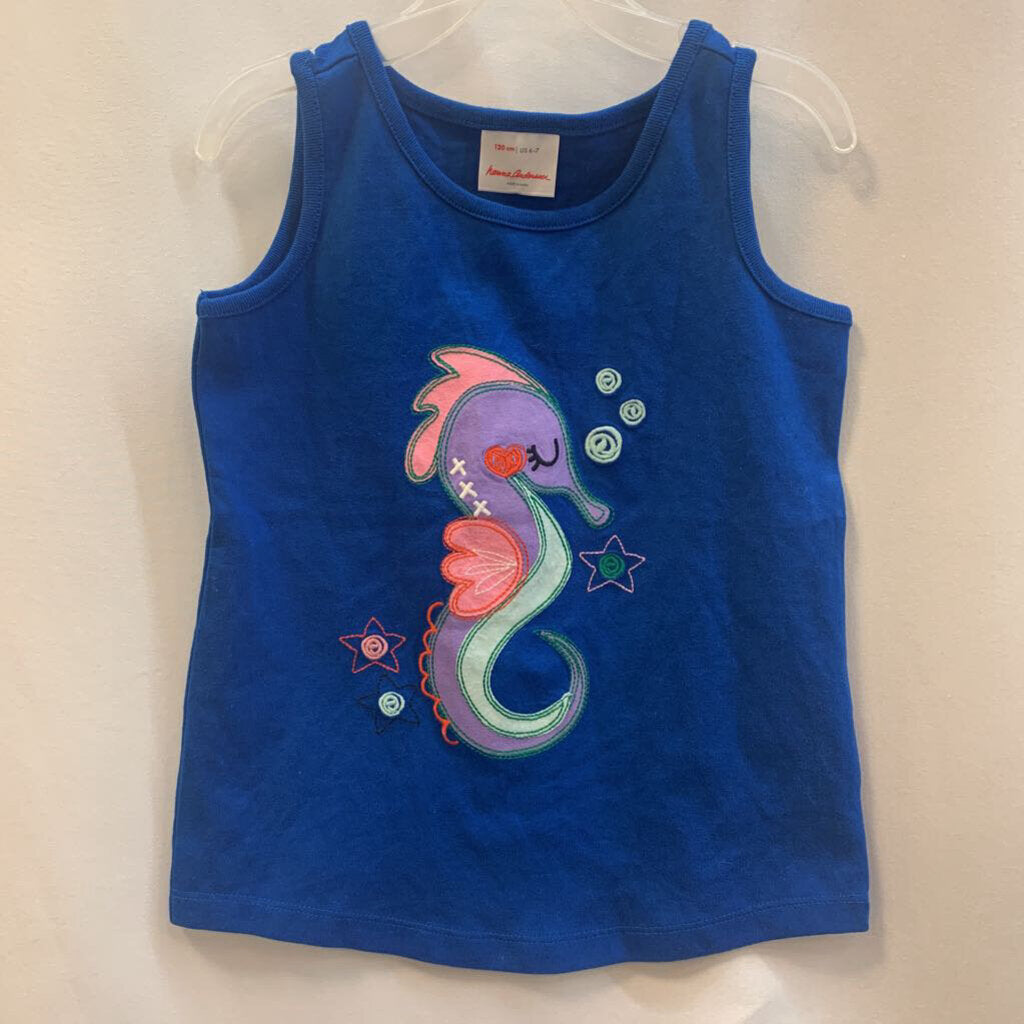Shirt Sleeveless Seahorse Embroidered