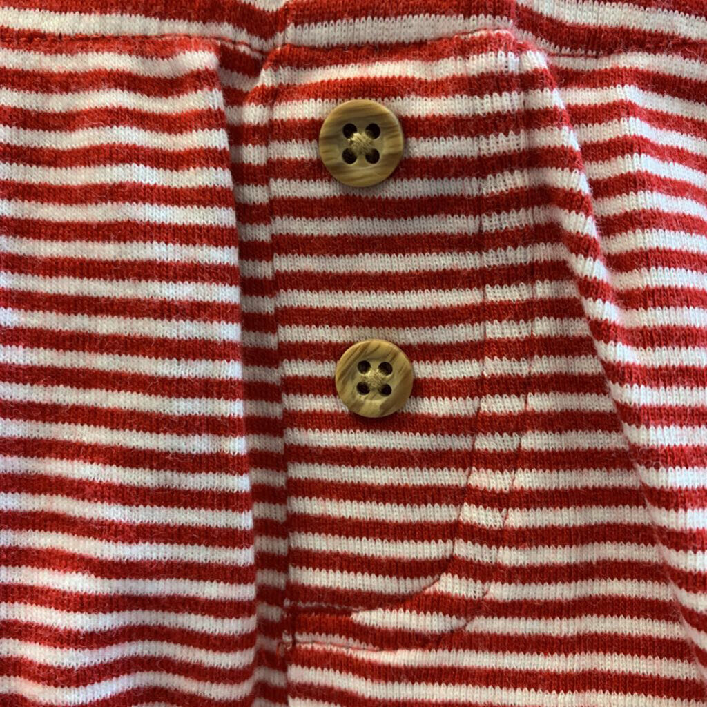 Pants Leggings Stripe Heart Wooden Buttons