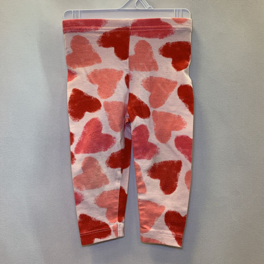 Pants Leggings Hearts Print Valentines