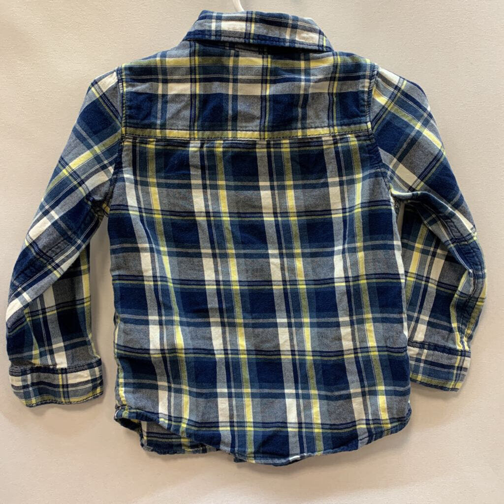 Shirt Long Sleeve Button Plaid