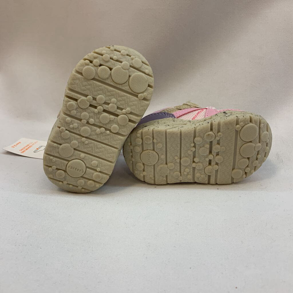 Shoes: Velcro Every step Pink/Purple/Tan
