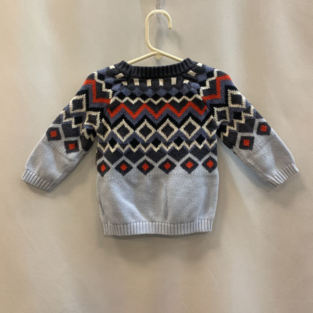 Sweater Pullover Crewneck Knit Pattern Gradient