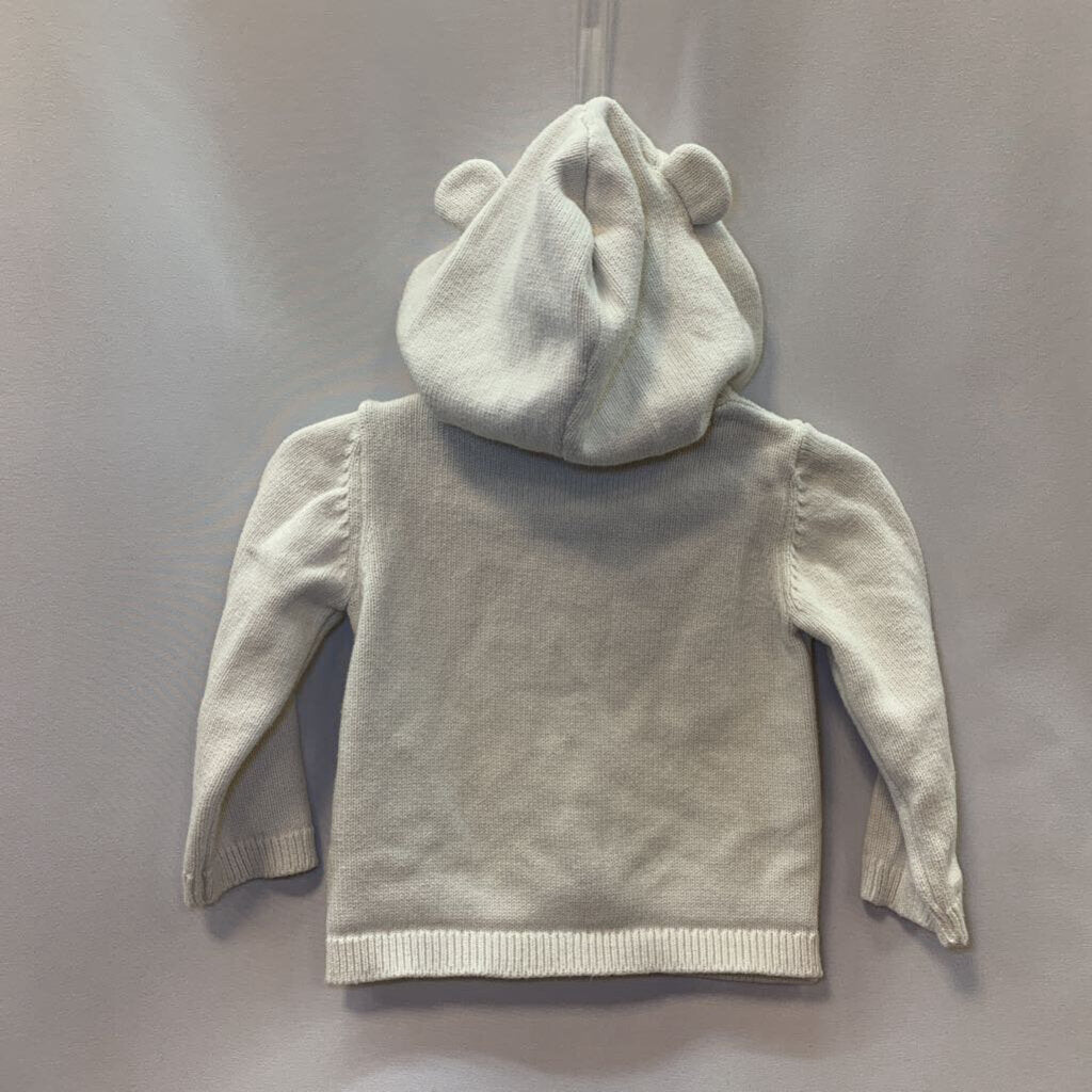 Jacket Hood Knit Button with Ears