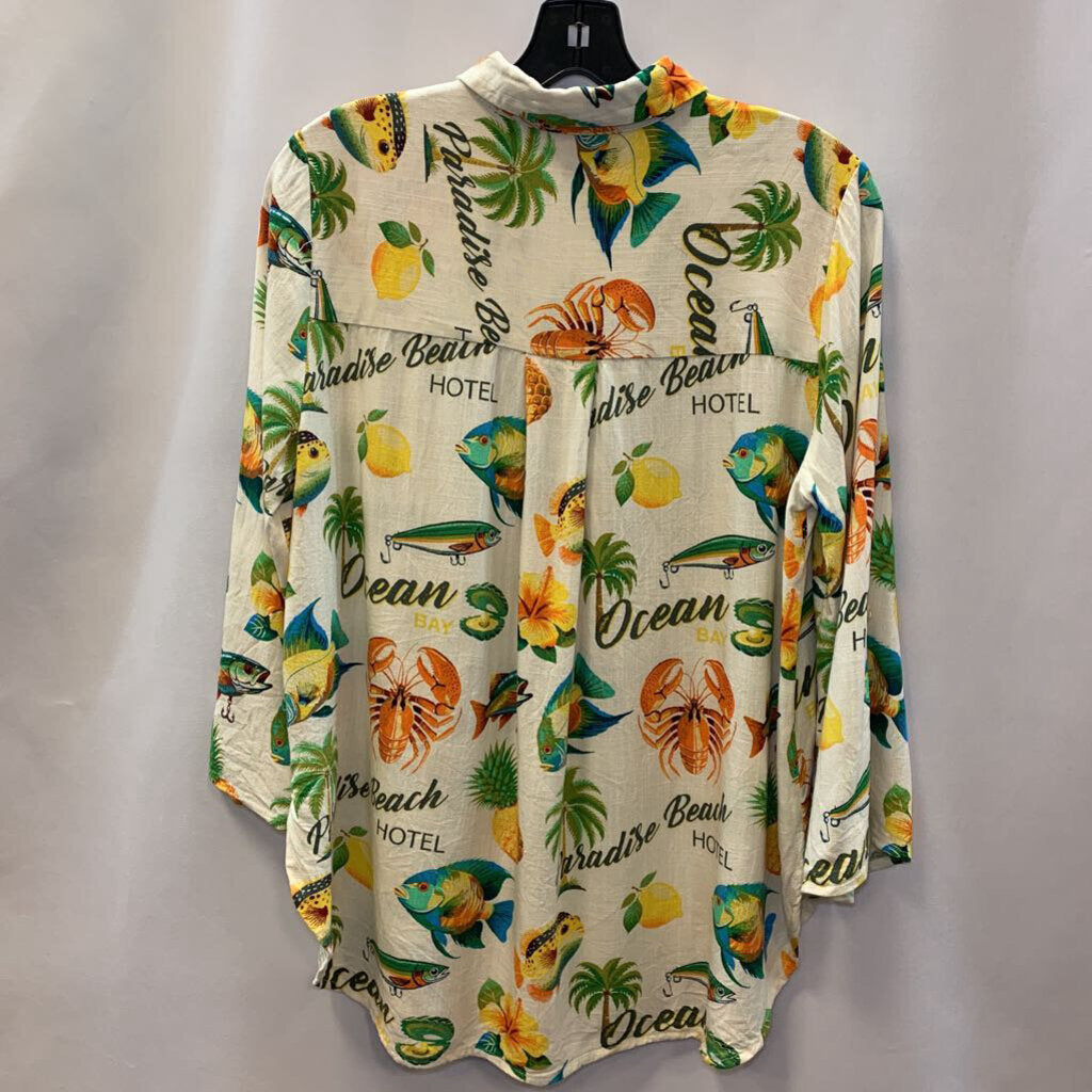 Shirt: Hawaiian Quarter Sleeve Buttons