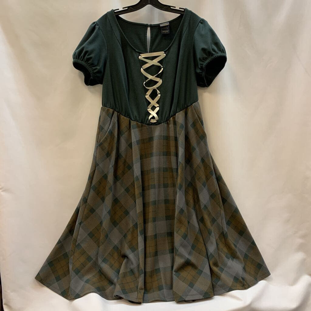 Dress: Plaid with Corset Lace-Up