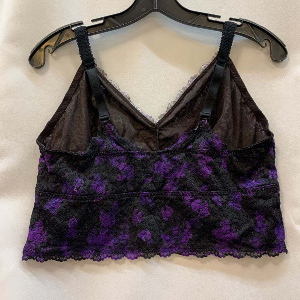 Bralette: Black and Purple Lace