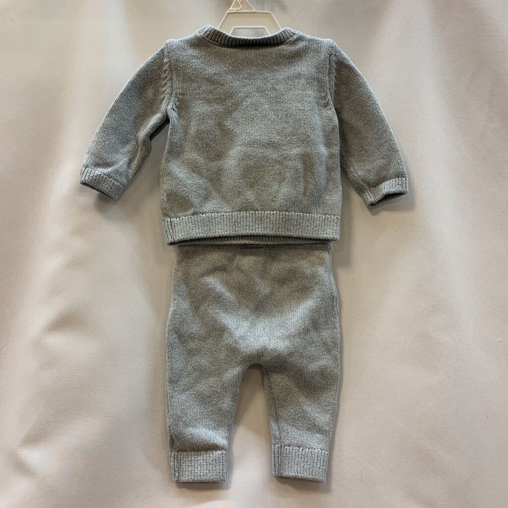 2pc Knit Fox Pullover & Jogger Set