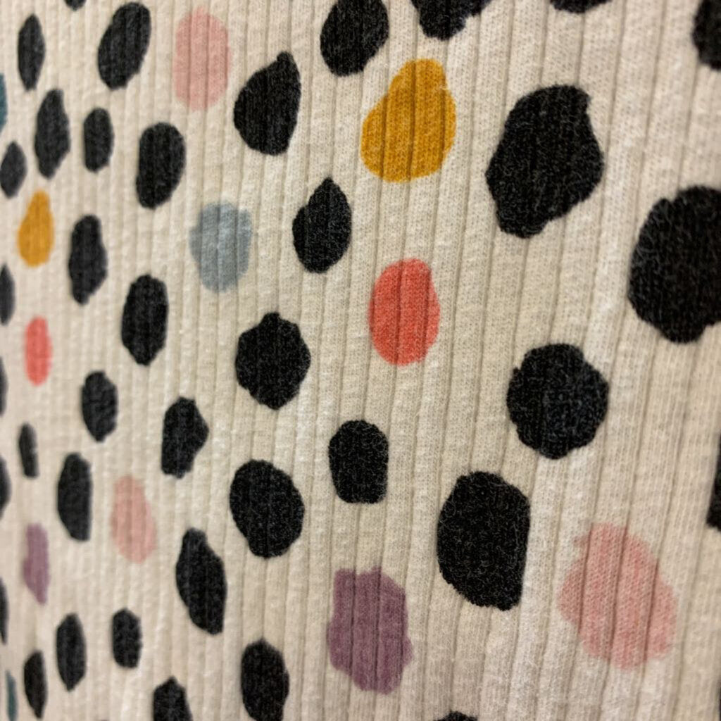 Shirt: Long Sleeve Dots Ribbed