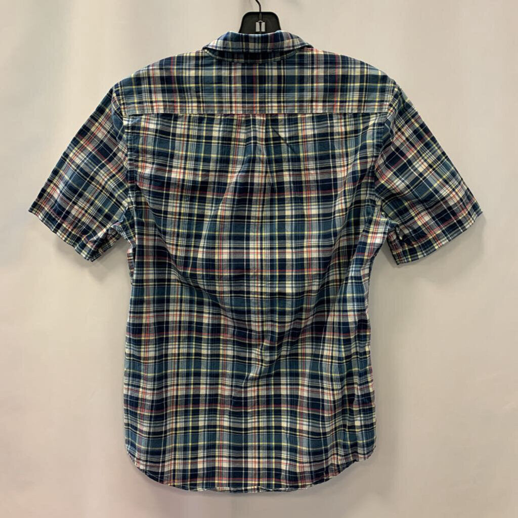 Shirt: Short Sleeve Collared Plaid