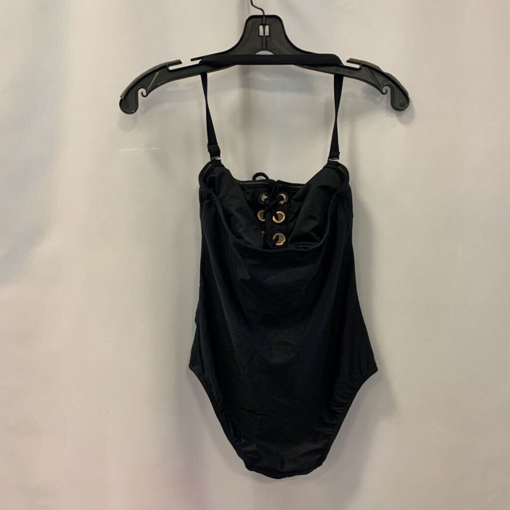 Swim Suit: Halter Front Lace Up