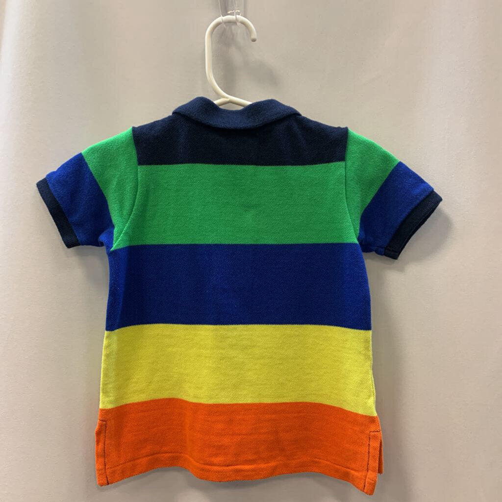 Shirt: Short Sleeve Striped Polo