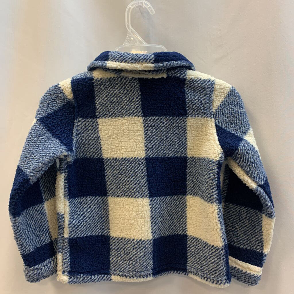 Youth Sherpa Fleece Plaid Button