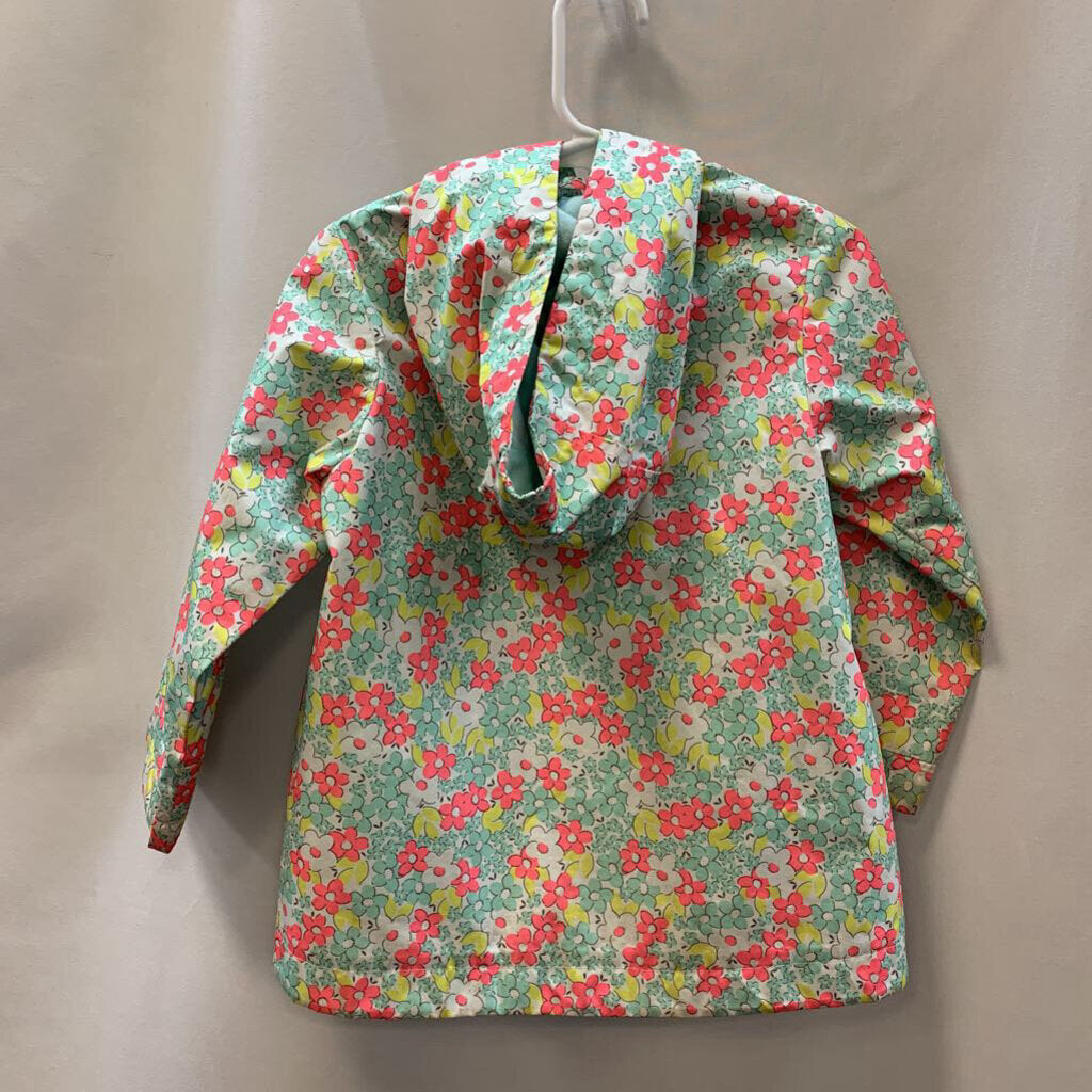Jacket: Hooded Floral Rain