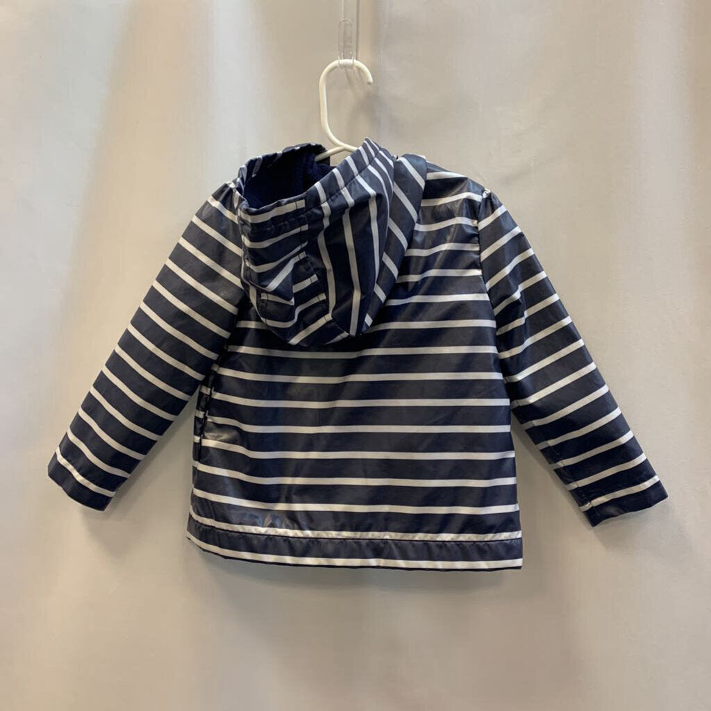 Jacket: Hooded Floral Stripes