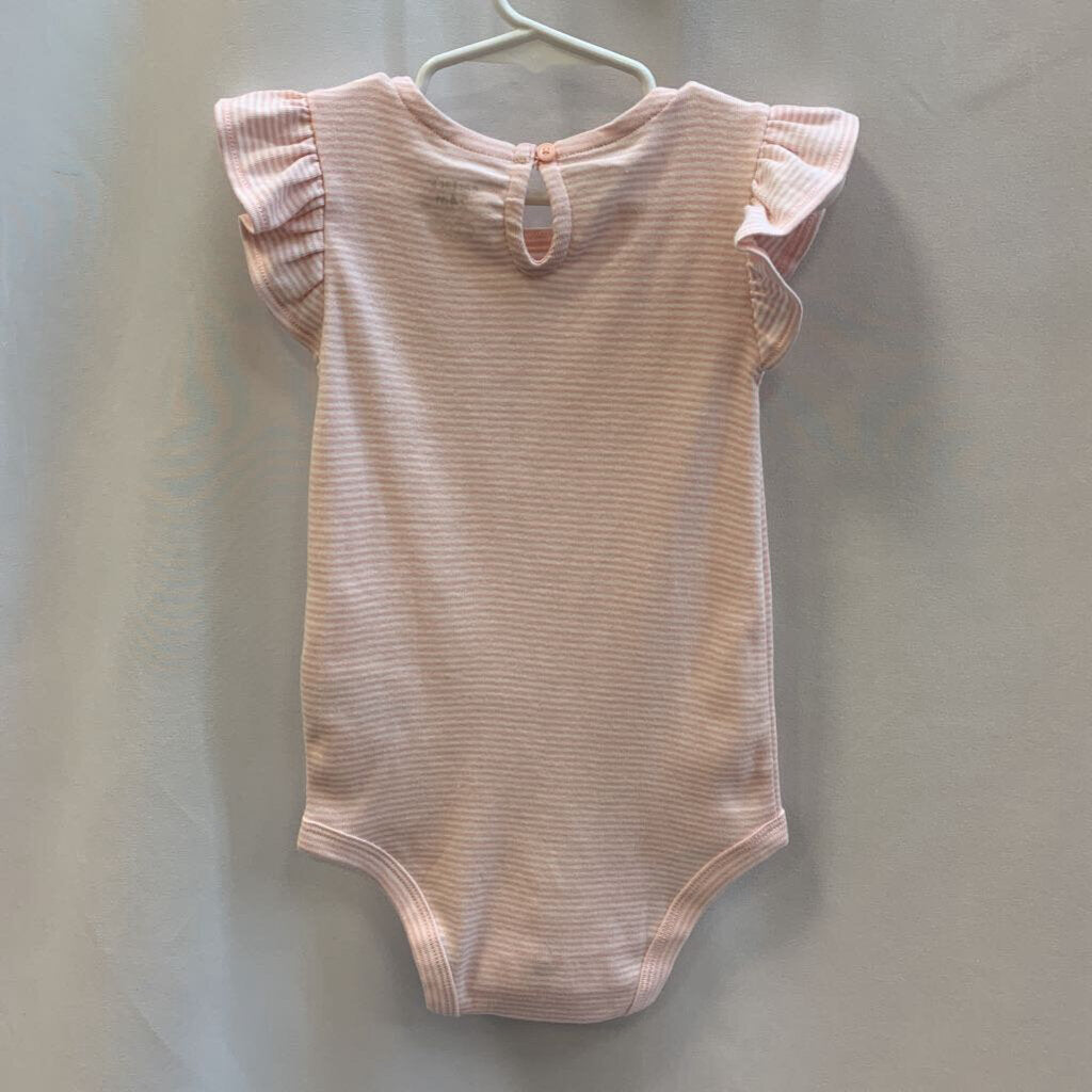 Onesie Short Sleeve Ruffle Stripes