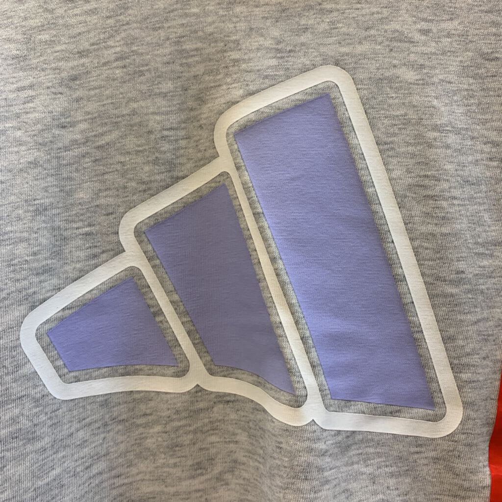 Shirt Short Sleeve Purple White Logo