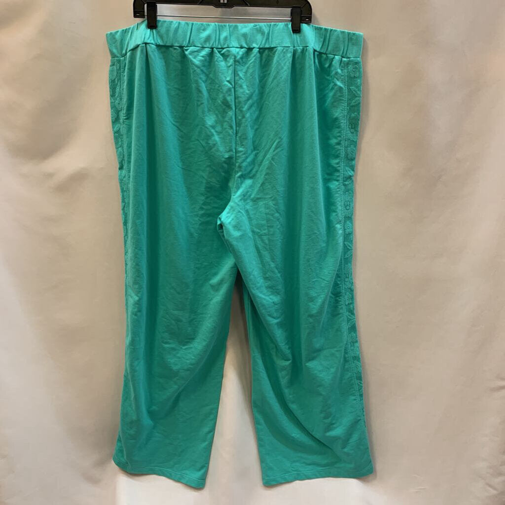 Pants: French Terry Wide Leg Lace Panels