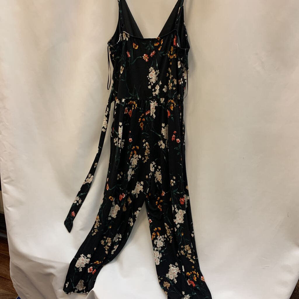 Jumpsuit: Tank Top Floral with Waist Tie