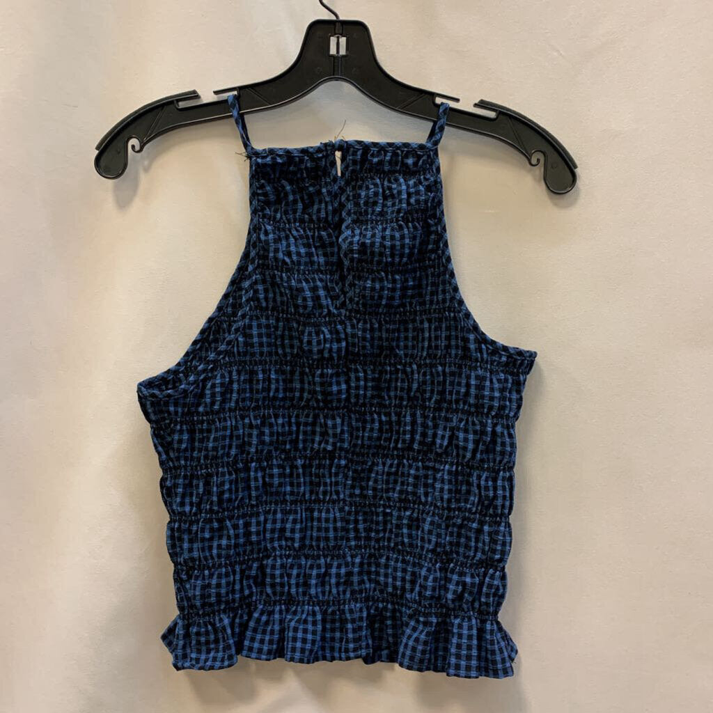 Shirt: Sleeveless Ruche Gingham