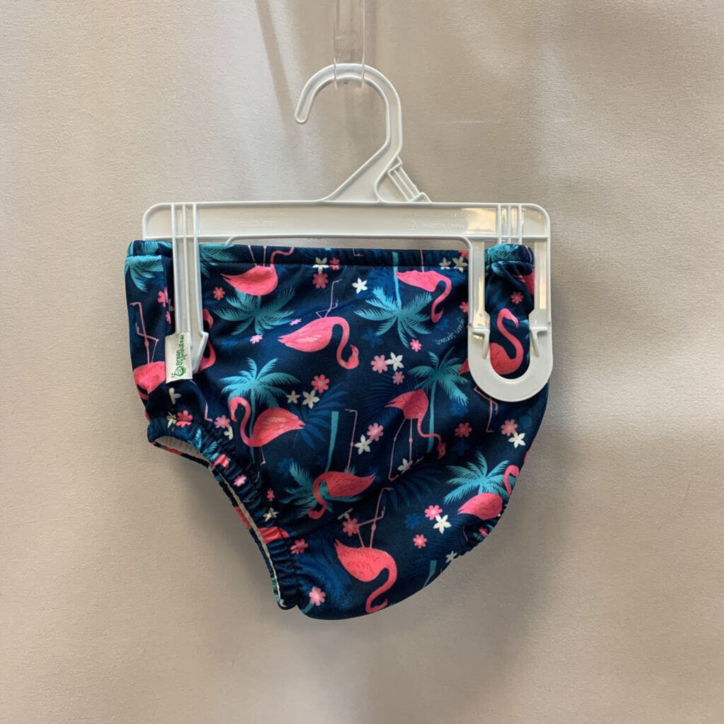 Swim Diaper: Cloth Flamingo and Palms