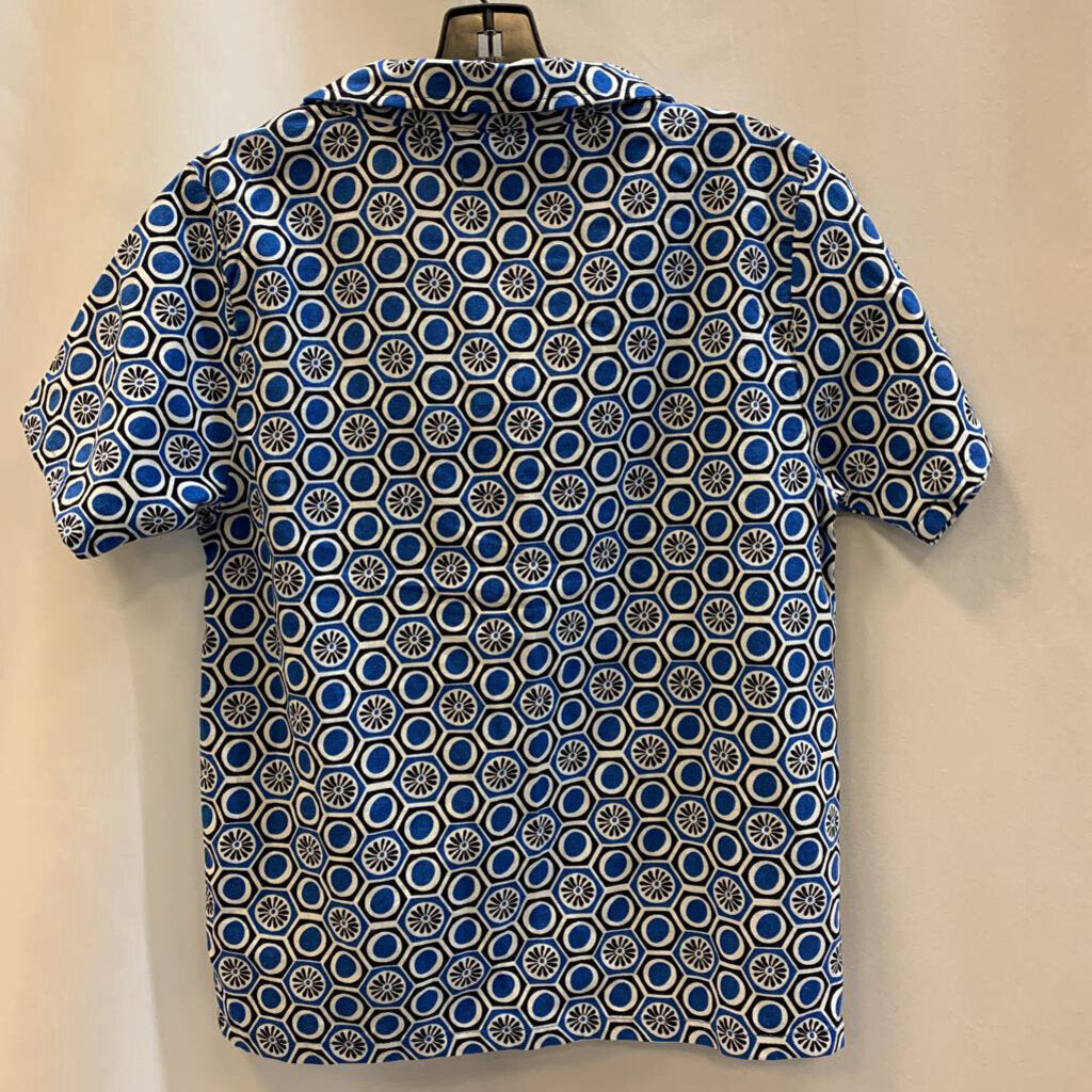 Shirt: Short Sleeve Retro Collar Button