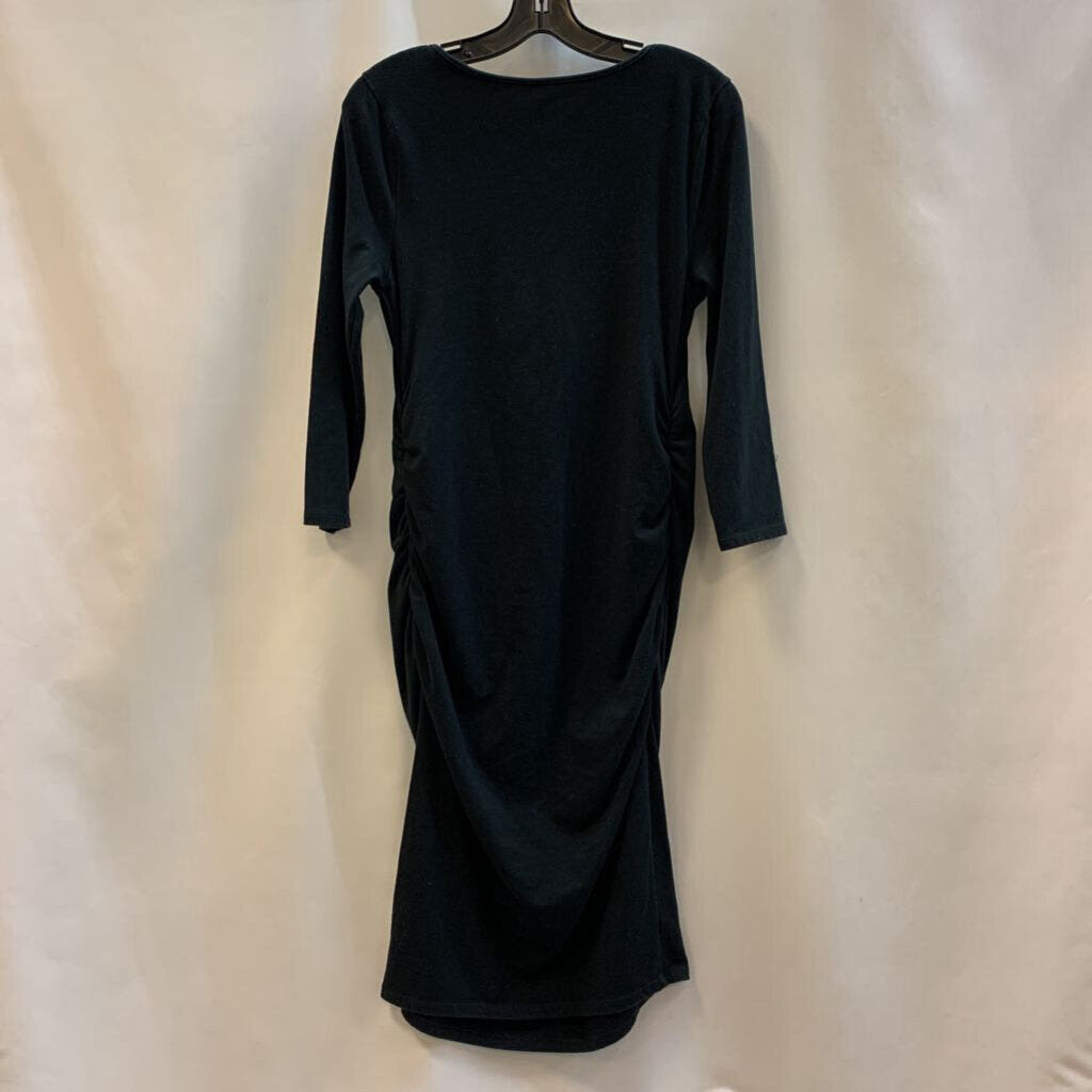 Dress: Long Sleeve Ruched Bodycon