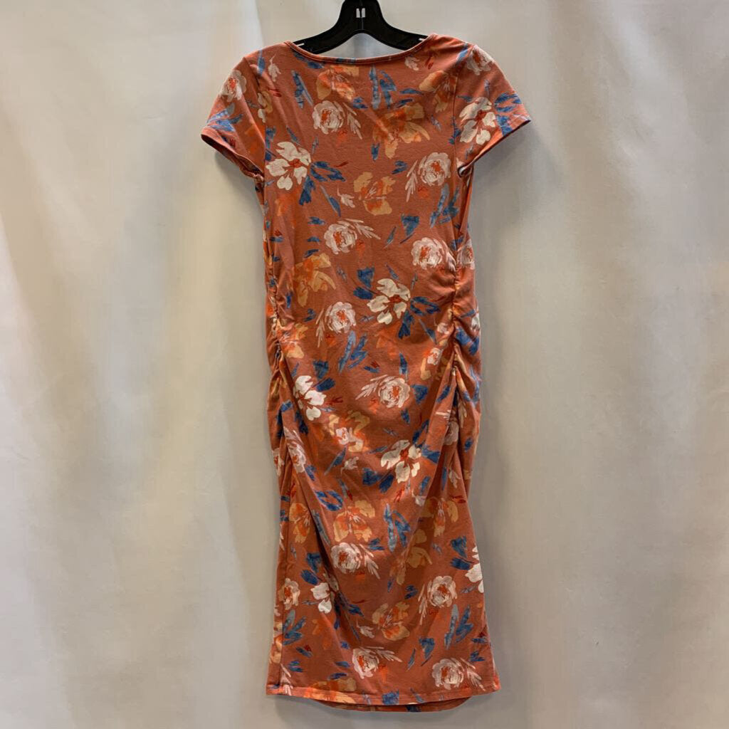 Dress: Short Sleeve Floral T Shirt Style