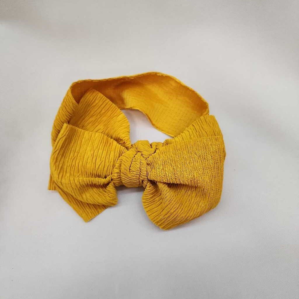 Solid Gold Baby Headband with Bow