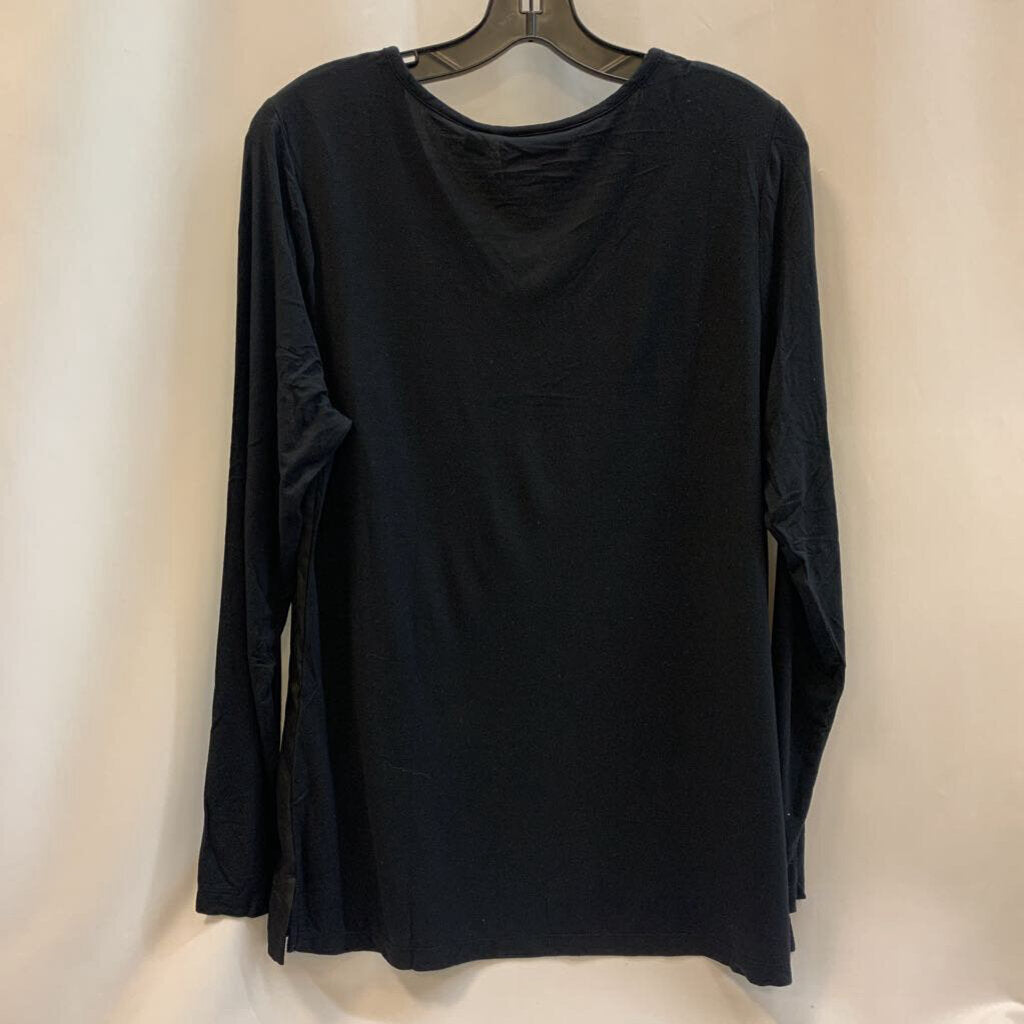 Shirt: V-Neck Sateen Long Sleeve