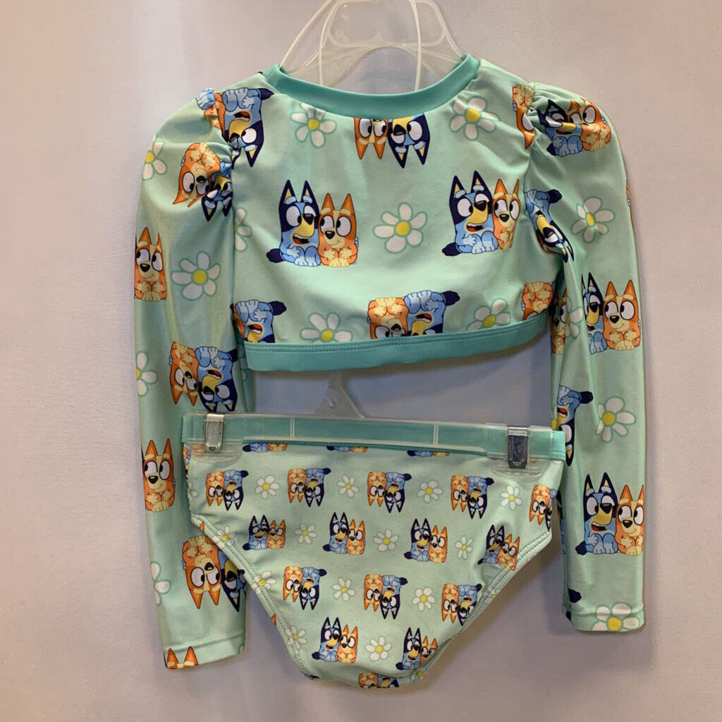 2 Pc Swim Set: Dogs Long Sleeve Crop with Bottoms