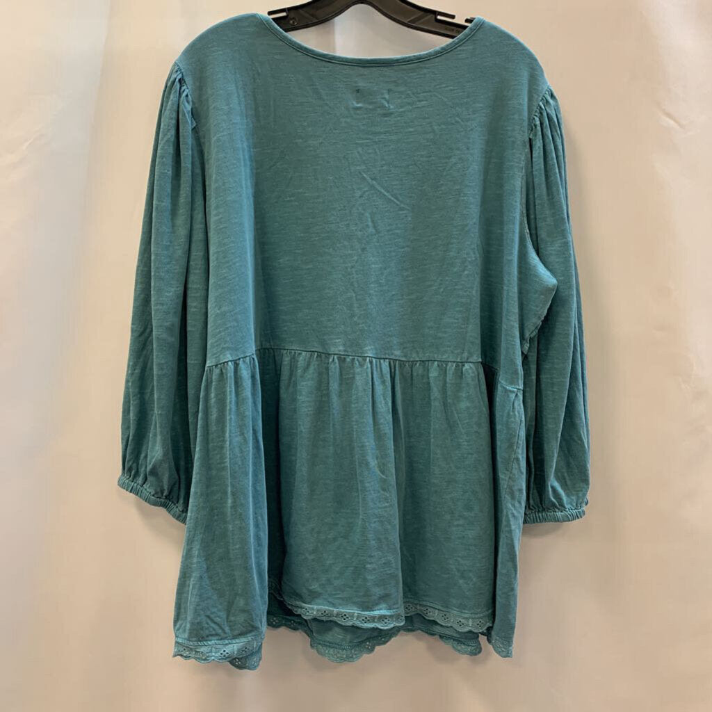 Shirt: Cotton Flowy Baby Doll Long Sleeve