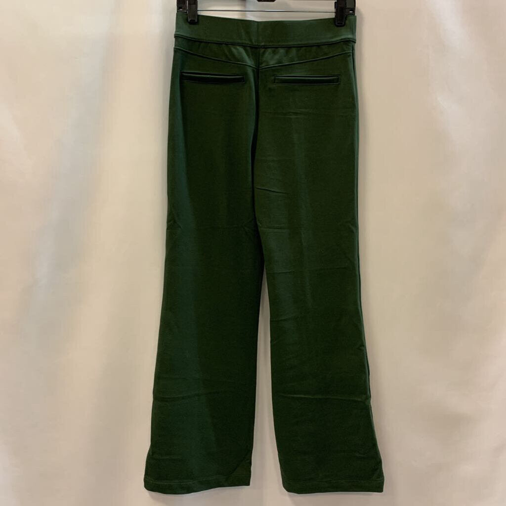 Pants: Front Pintuck Pull-On Flare Leg