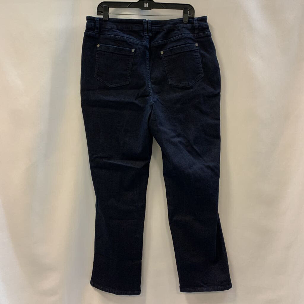 Pants: Straight Leg Dark Wash Jeans